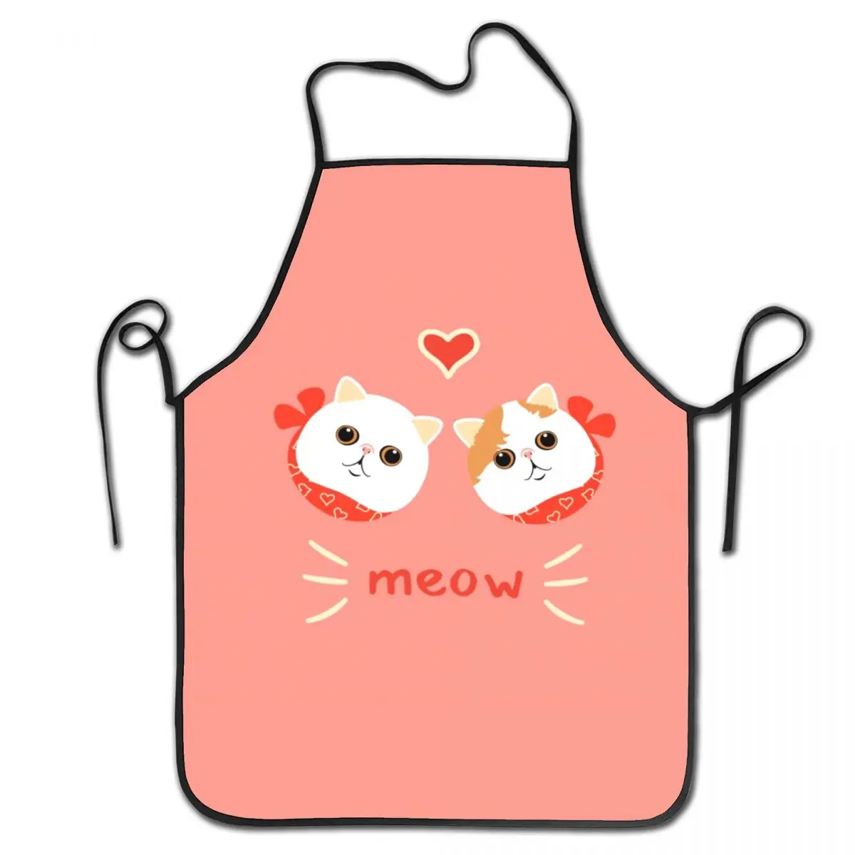 Unisex Exotic Shorthair Persian Cat Bib Apron Adult Women Men Chef Tablier Cuisine for Kitchen Cooking Cartoon Kitten Gardening