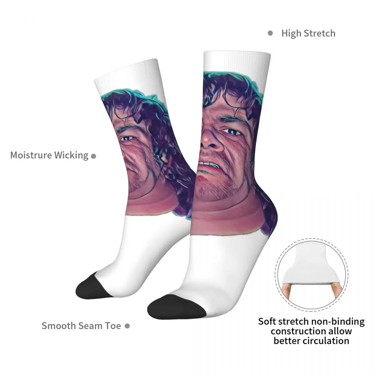 Dean Ween Guitar Face Socks Harajuku High Quality Stockings All Season Long Socks Accessories for Man's Woman's Birthday Present