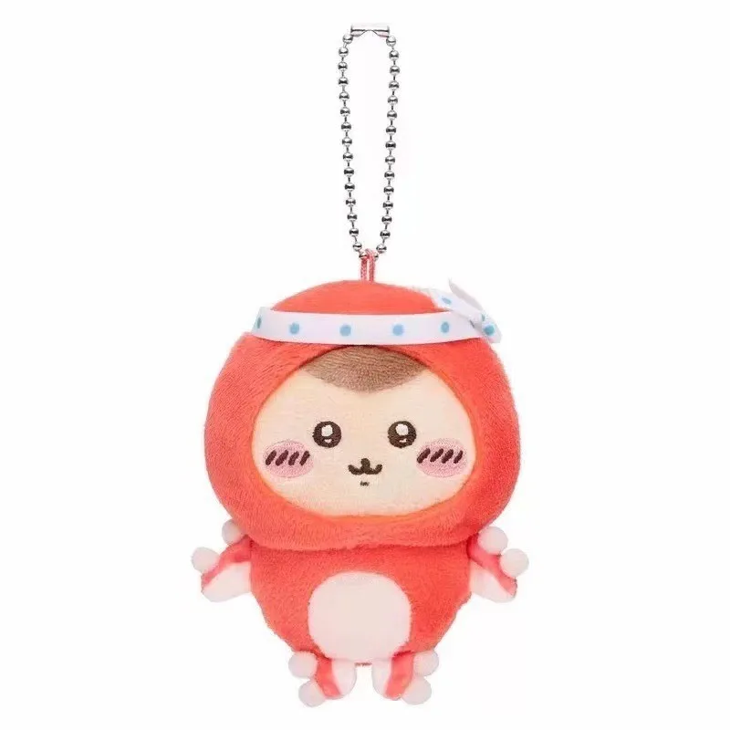 Japanese Anime Kawaii Seafood BBQ Plush Keychain Cute Octopus & Squid Usagi Hachiware Jiikawa Bag Charm Pendant - view 6
