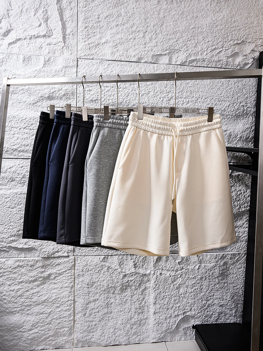 Skin-friendly Soft Knitted Cotton Men's Summer Shorts Casual Straight Leg Breathable Moisture-wicking Daily Commute Pants