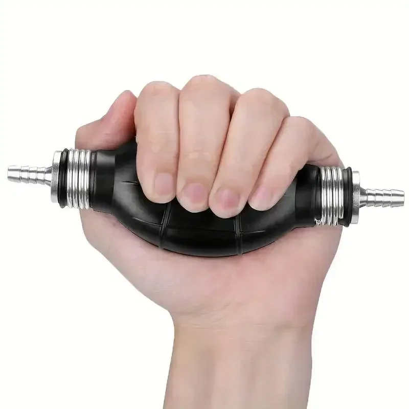 8mm Manual Fuel Pump Pipeline Rubber Aluminum Manual Fuel Primer Bulb Diesel  Delivery Pump Automobile Ship