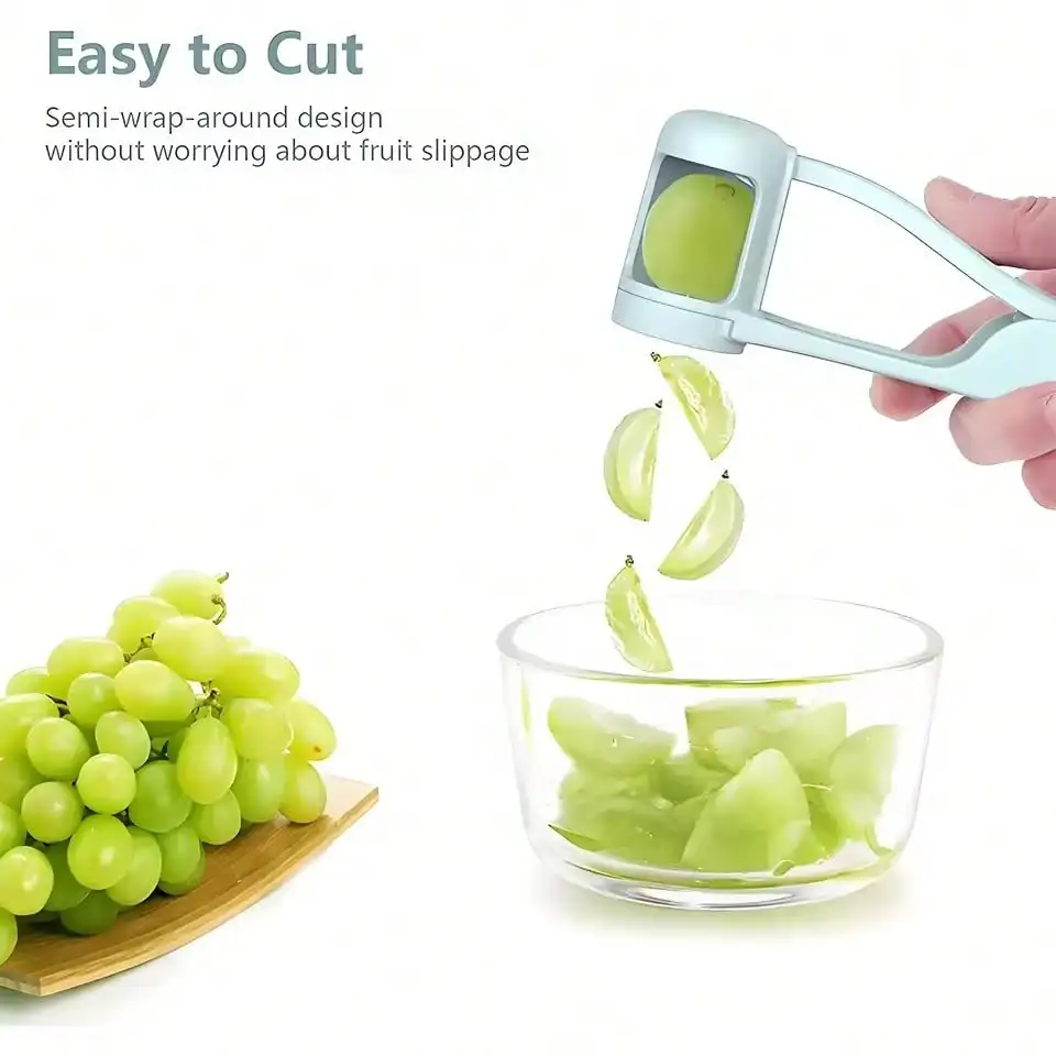 1pc Tomato Slicer Cutter Grape Tools Cherry Fruit Salad Splitter Artifact for Toddlers Small Kitchen Accessories Cut Gadget