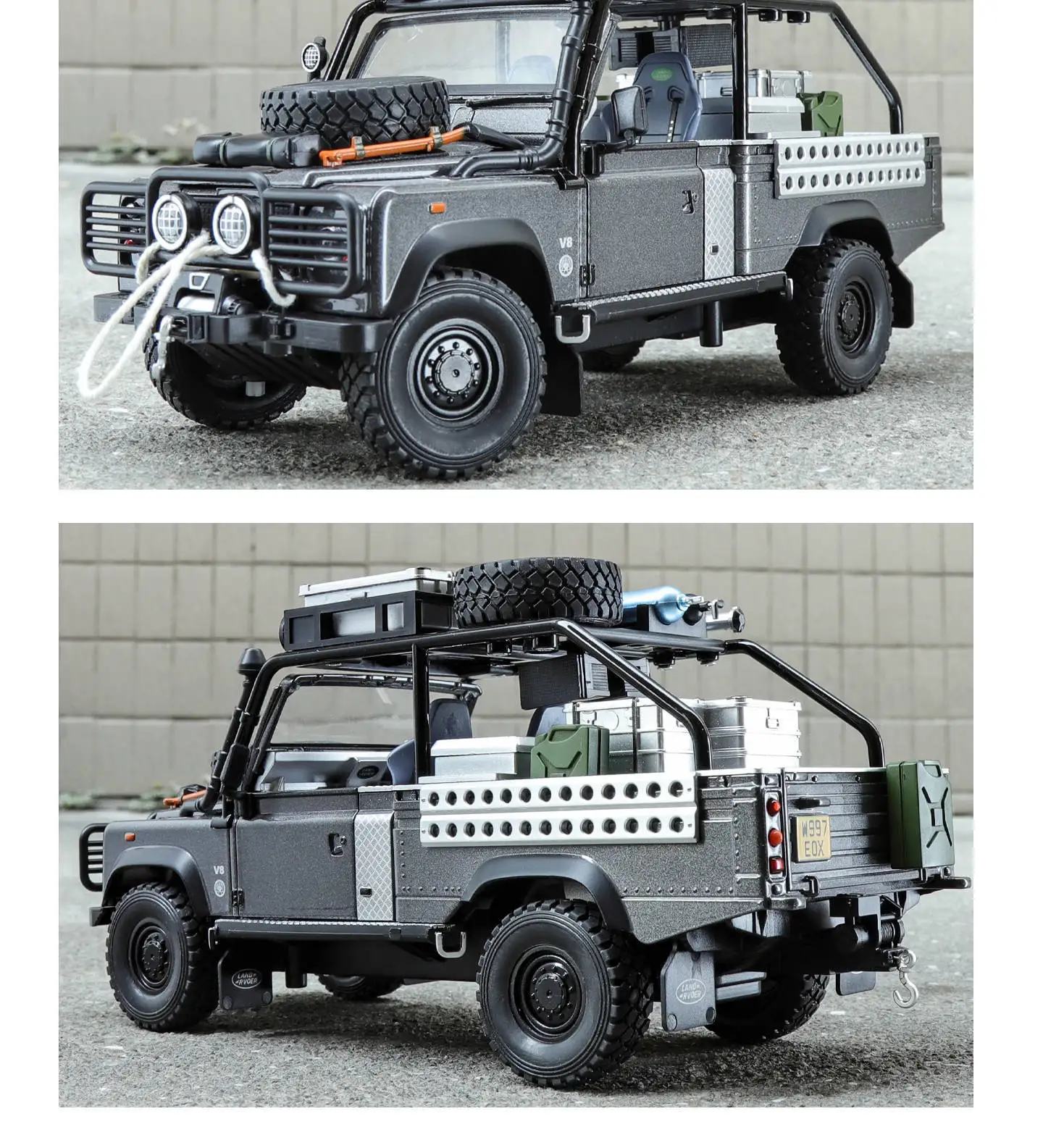 1:24 المدافع 110 على الطرق الوعرة مركبة سبيكة سيارة نموذج دييكاست ولعبة MetalModel الصوت ضوء جمع لعبة أطفال هدية