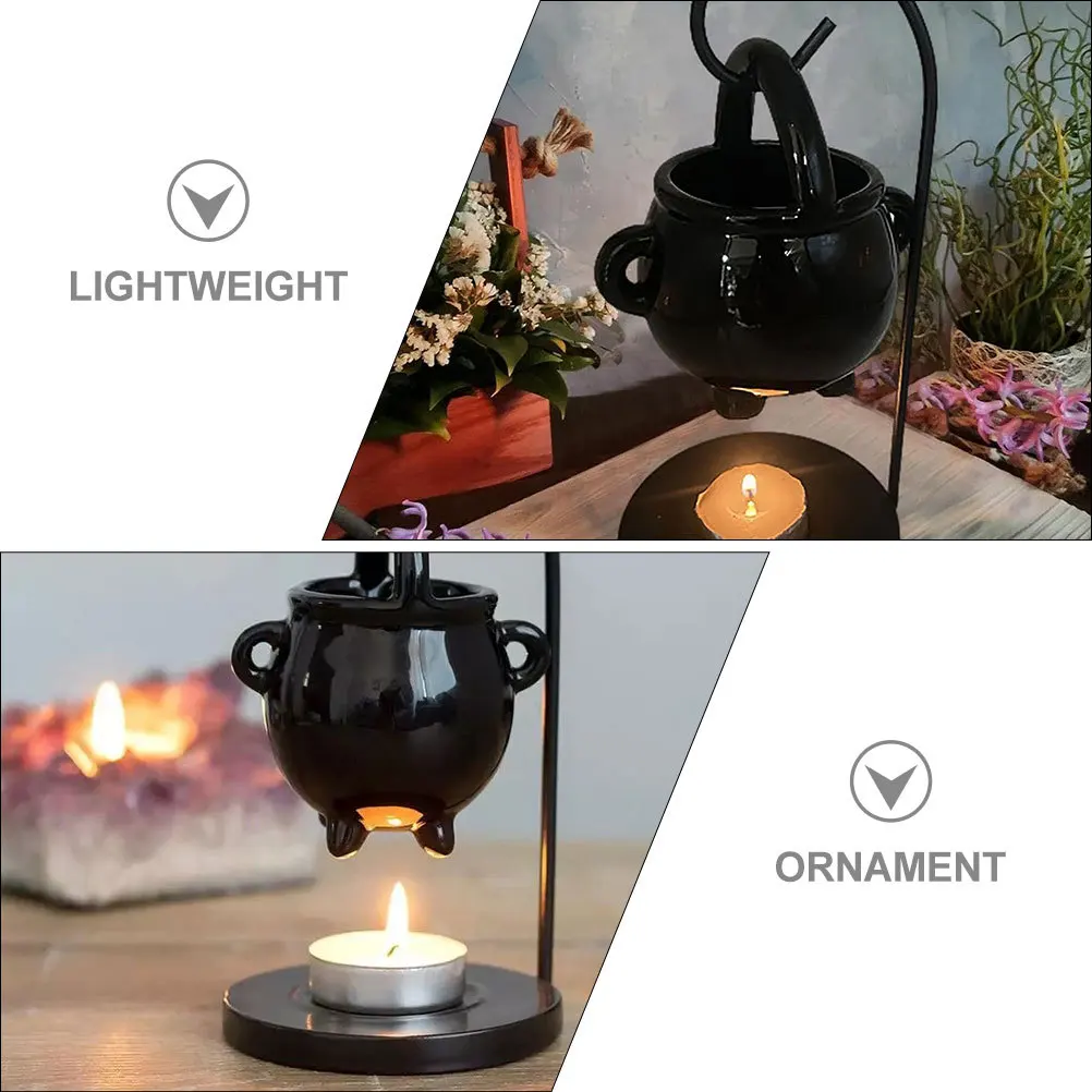 

Cauldron Oil Burner Ceramic Wax Melts Burner Tea Light Holder Creative Design Portable Home Office Decor Aroma Diffuser