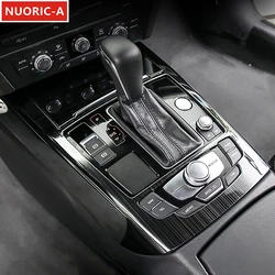 Stainless Steel Center Console Gear Shift Frame Decoration Cover Trim For Audi A6 C7 2012-2018 Car Styling Interior Accessories