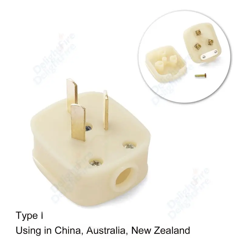 Replacement AU Plug Electrical Socket New Zealand AU CN Rewireable Sockets Power Cable Wire Plug Extension Power Cord Connector