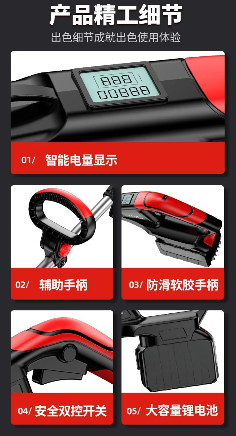 เครื่องตัดหญ้าไฟฟ้าแบบชาร์จไฟได้สำหรับใช้ในบ้านขนาดเล็ก