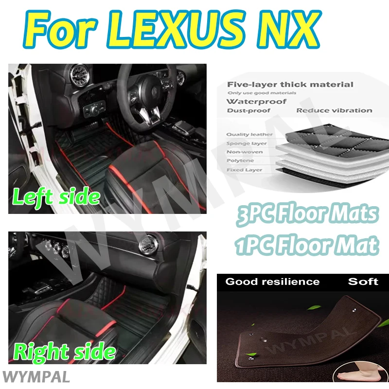 

Luxury Car floor mats for LEXUS NX series 200 300h 300 200t 2015 2016 2017 2018-2022 Custom auto foot Pads auto full set mats