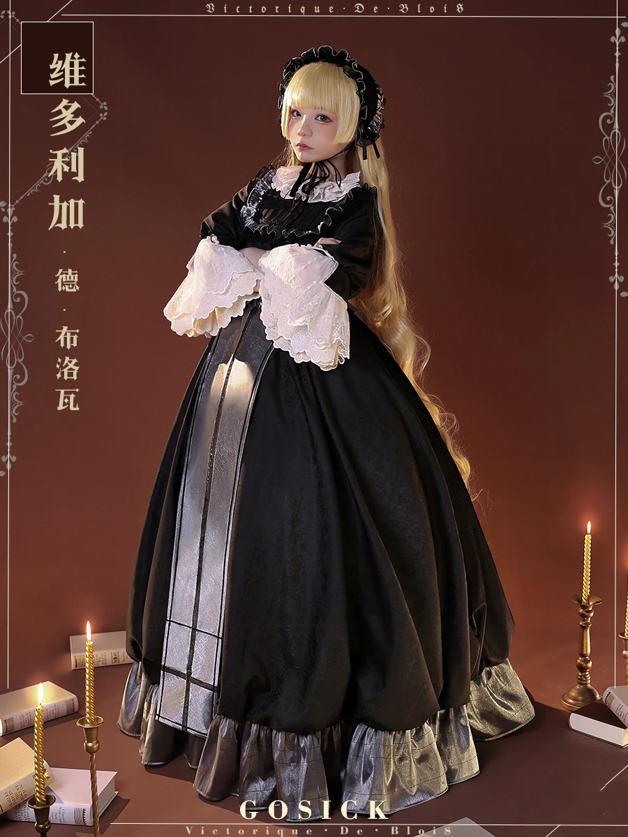 Disfraz De Anime GOSICK Victorique De Blois para mujer, vestido De Lolita gótico, uniforme De fiesta, disfraz De Halloween, Carnaval, novedad De 2022