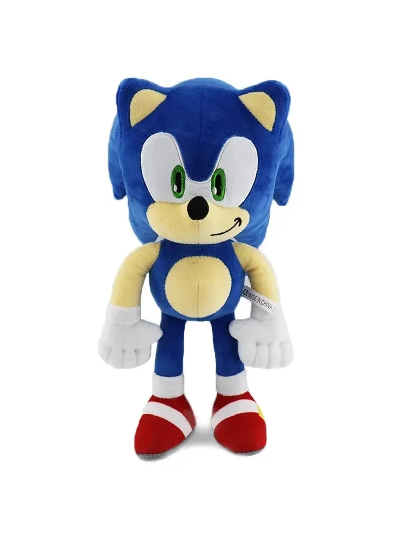 30/33CM High Quality Sonic Plush Toy The Hedgehog Sonic Knuckles Tails Cute Cartoon Soft Stuffed Doll Birthday Gift for Children