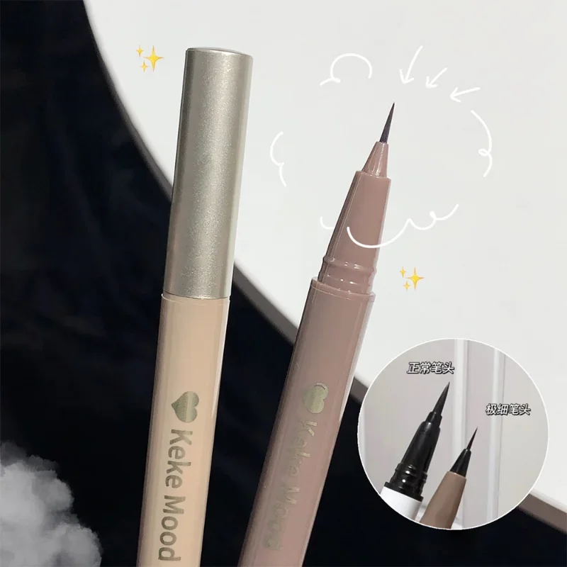 0.01mm Quick Dry Eyeliner Pen Makeup Waterproof Lasting Matte Glitter Liquid Lying Silkworm Lower Eyelash Pencil Eyes Cosmetics