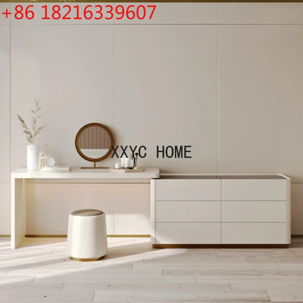

TAO Simple Modern Light Luxury Chest of Drawers Dresser Integrated Minimalist Bedroom Storage Cabinet Makeup Table