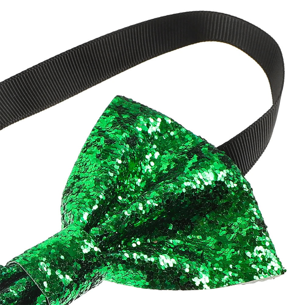 โบว์ไทปักเลื่อม 2 ชิ้น สีดำเขียว วิบวับ ปรับได้ ผูกสำเร็จ สำหรับผู้ชาย งานเลี้ยง งานแต่งงาน โบว์ไทกลิตเตอร์สำหรับโอกาสพิเศษ