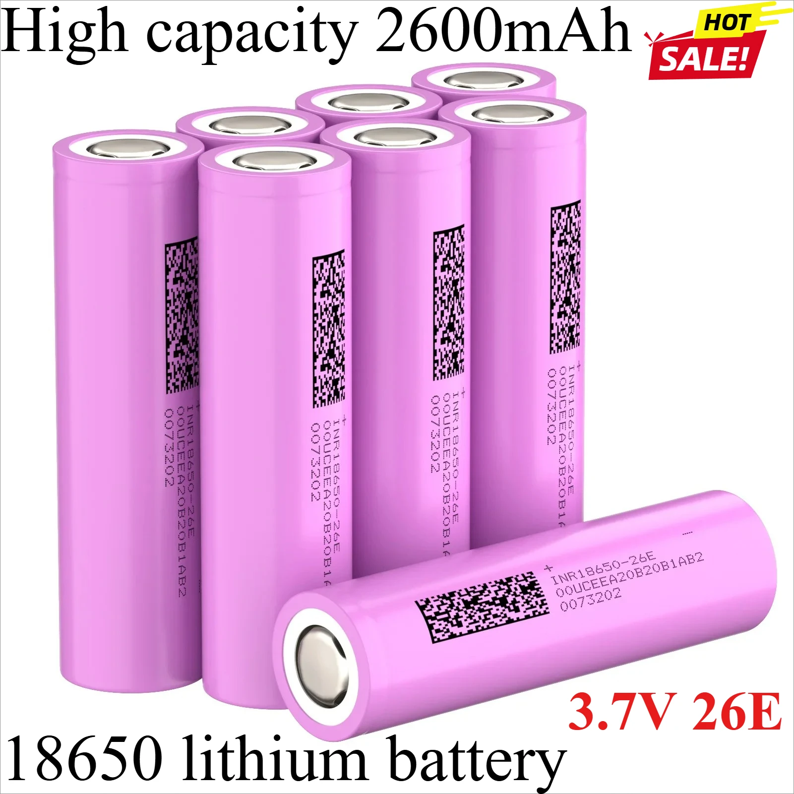

2600mAh 3.7V BatteryINR 18650-26E High Discharge 5C Power Lithium Batteries For Toys Power Tools Flashlight
