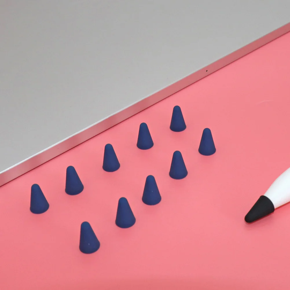 

10pcs Silicone Nib Tip Cap For Pencil Protection Smooth Hard Dust-Free Non-Slip Quiet Writing Drawing Compatible With Apple
