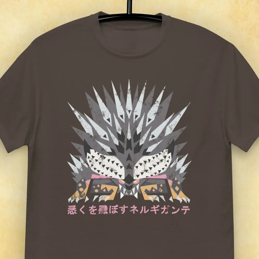 Ruiner Nergigante Monster Kanji T Shirt Mhw Hunter World Fan Art Iceborne Gamer Geek