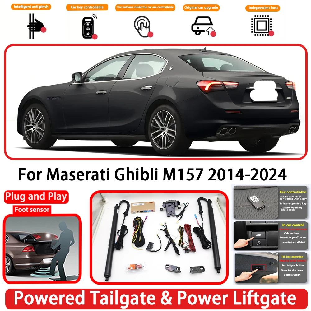 for Maserati Ghibli M157 2014-2024 OEM Plug and Play Auto Powered Tailgate Power Liftgate Rear Trunk Opener System