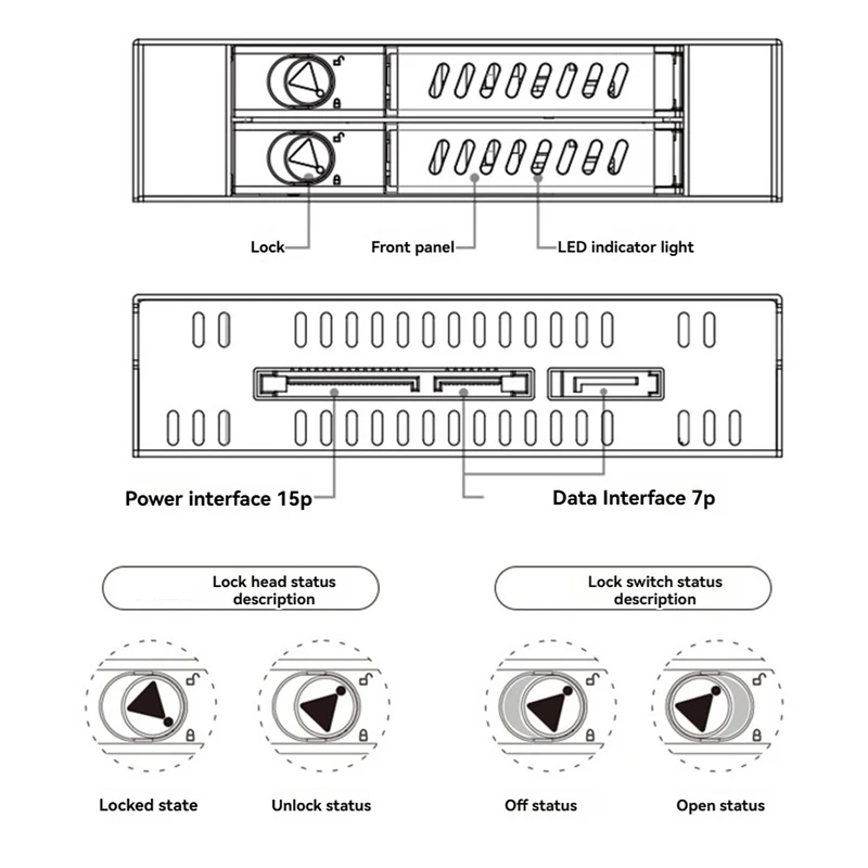 Caja de disco duro SSD Laptap de 2,5 pulgadas SATA interno USB 3,0 6TB de alta velocidad con carcasa de disco duro componente