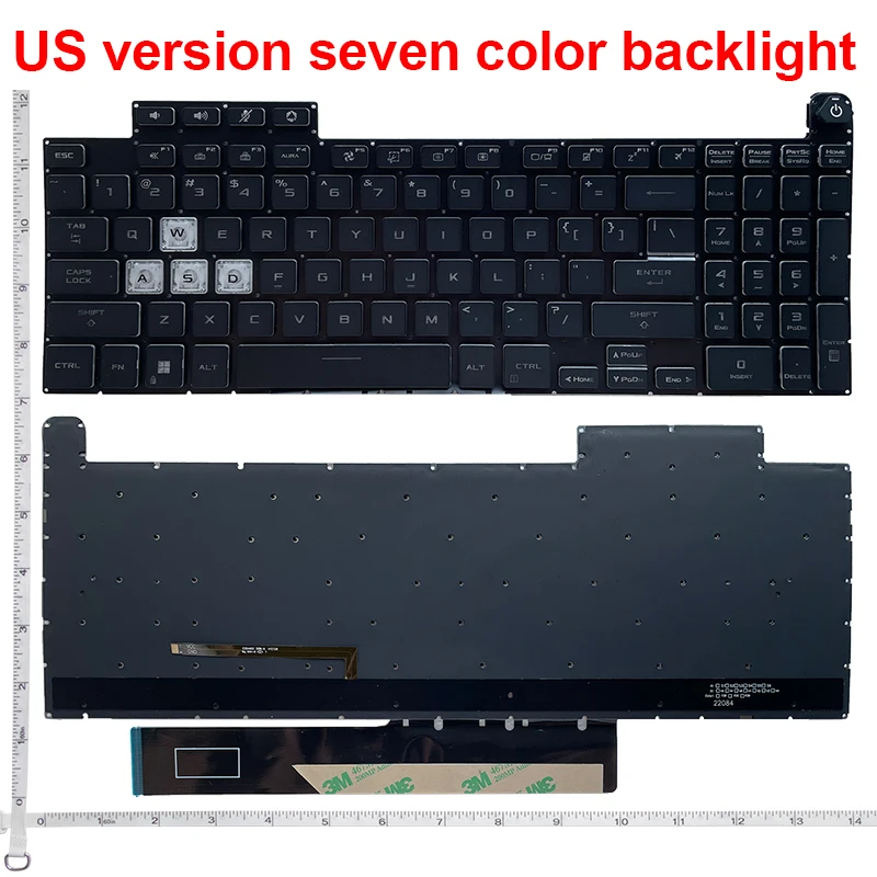 Imagem -04 - Teclado de Retroiluminação us para Asus Tuf Gaming F15 Fx507zr Fa507 Fa507r Fx707 Fx517 Ga507 Teclados de Substituição 6913us00 V210846ds1