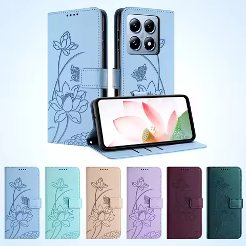 3D Flower Leather Phone Wallet Case Book Stand For Xiaomi 15 15T 14T 13T,Poco F7 F6 X7 X6 X5 M6 M7 Pro 5G Protection Flip Cover