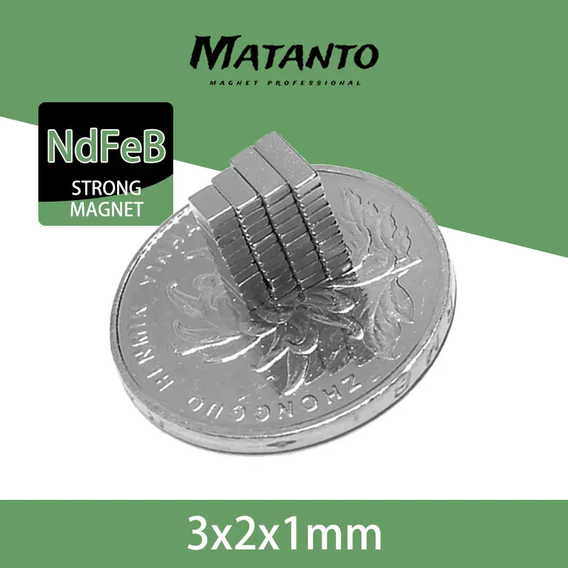 100~5000PCS 3x2x1mm Block NdFeB Neodymium Magnet N35 Powerful imanes Permanent Magnetic Disc 3mm x 2mm x 1mm