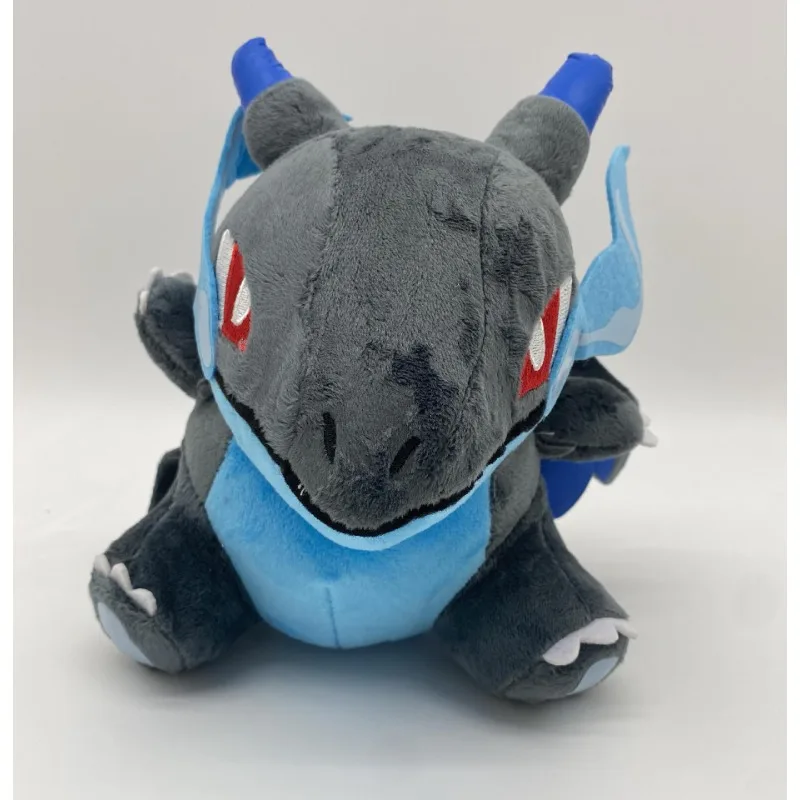Charmander bambola di peluche piccola versione XY Q bambola drago che respiro il fuoco giocattoli di peluche nero giallo Charmander giocattolo drago a testa grande