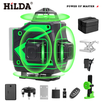 HILDA 16/12 Lines 4D/3D Laser Level Green Line Self-Leveling 360 Horizontal And Vertical Super Powerful Laser Level