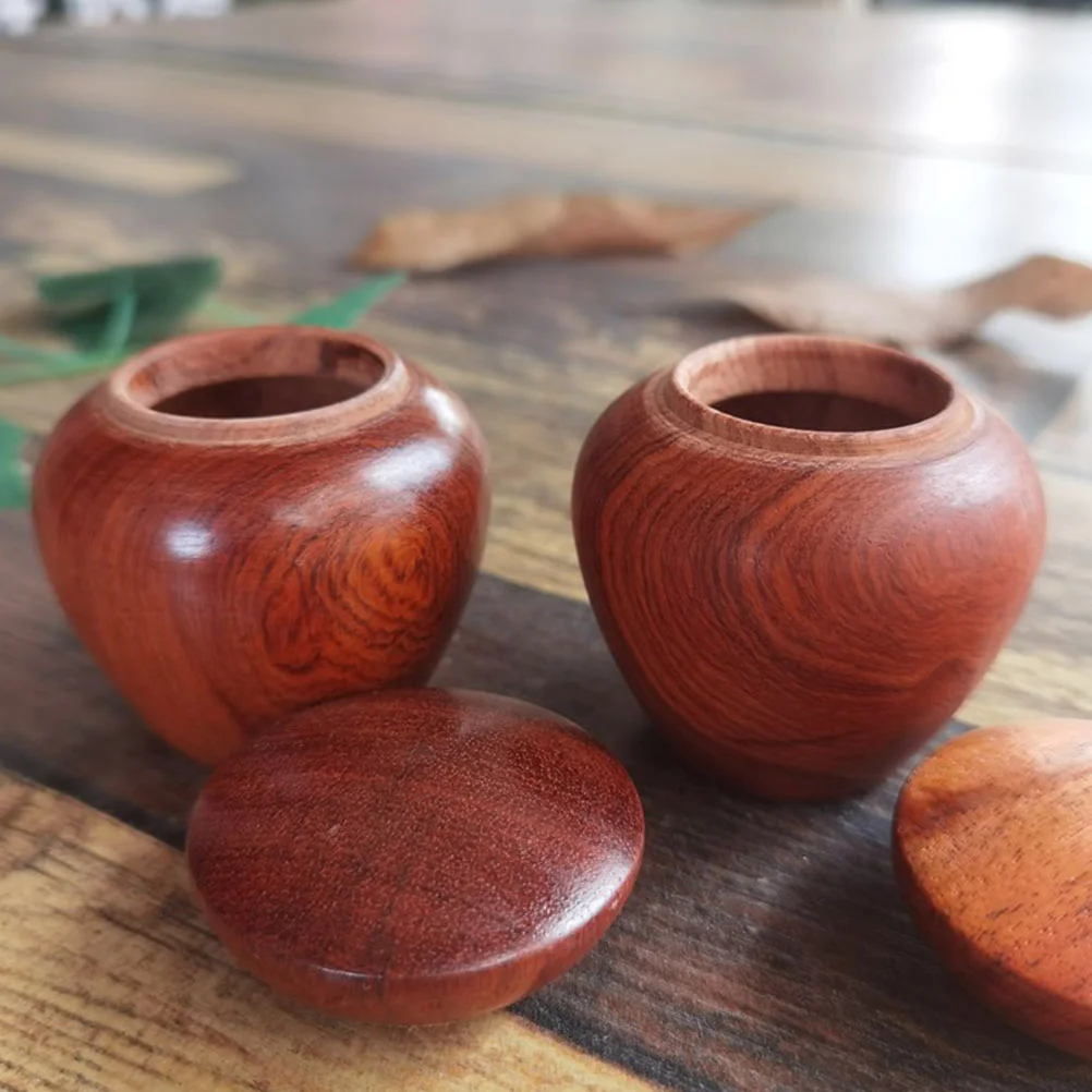  2 Pcs Wooden Airtight Jar Keepsake Urns Mini for Human Ashes Small Adult Female Cremation Pet