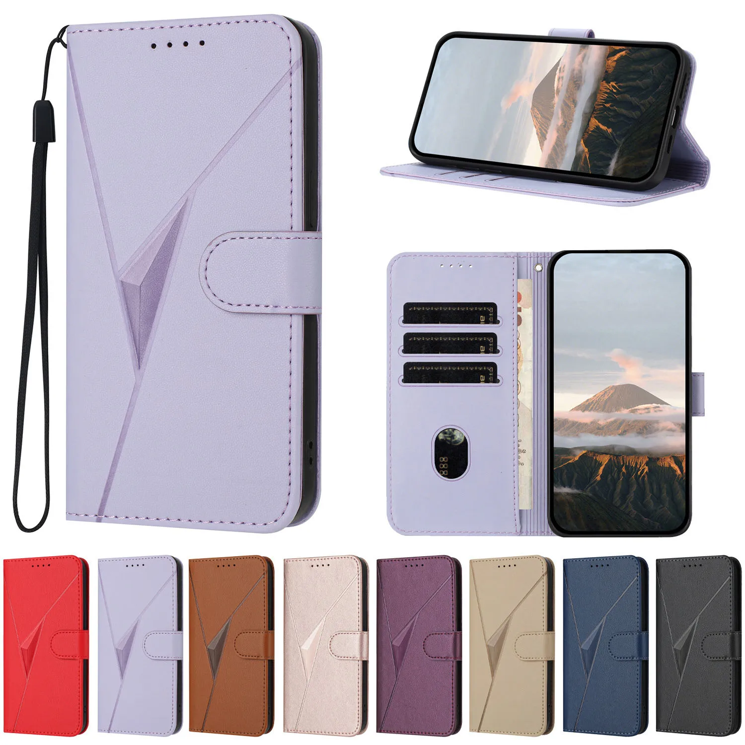 Handbag Flip Case For iPhone 16 Pro Max 15 Plus 14 13 Mini 12 11 XS XR 8 7 Multi 3 Card Slots Leather Wrist Book Wallet Cover