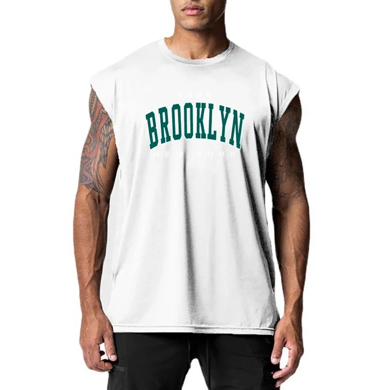 

Gym Fitness Running Sport Tank Tops Summer Mesh Breathable Quick Dry Sleeveless T-shirts Mens Bodybuilding Casual Hip Hop Vests