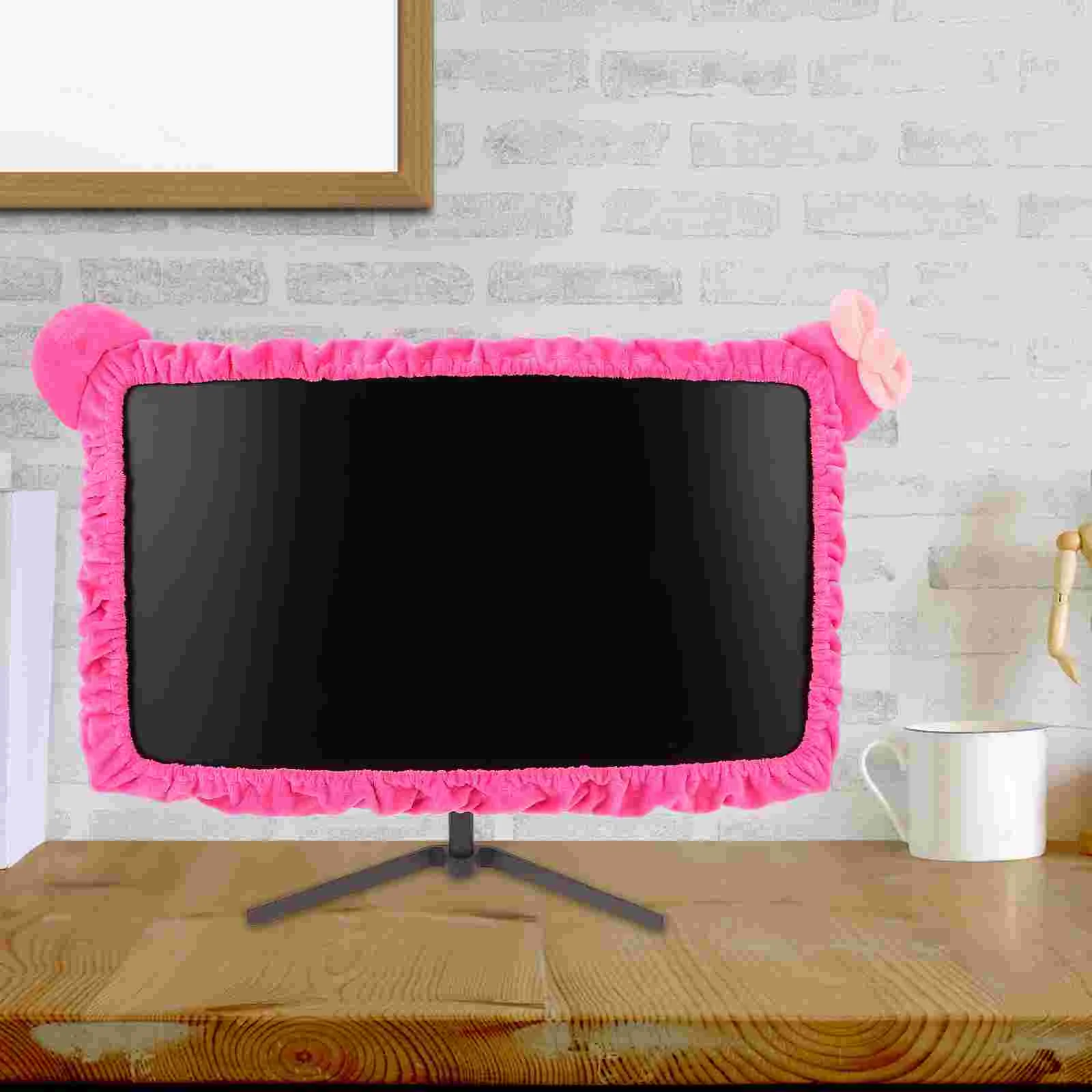 

Polyester Monitor Cover Display Dust Screen Wipes Dustproof for Computer Frog Desk Accesories