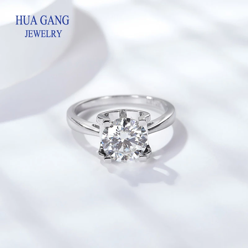 

2ct Moissanite Labs Diamond Bridal Engagement Promise Classics Tauren Ring Simple Design Wedding Band Women Rings Jewelry