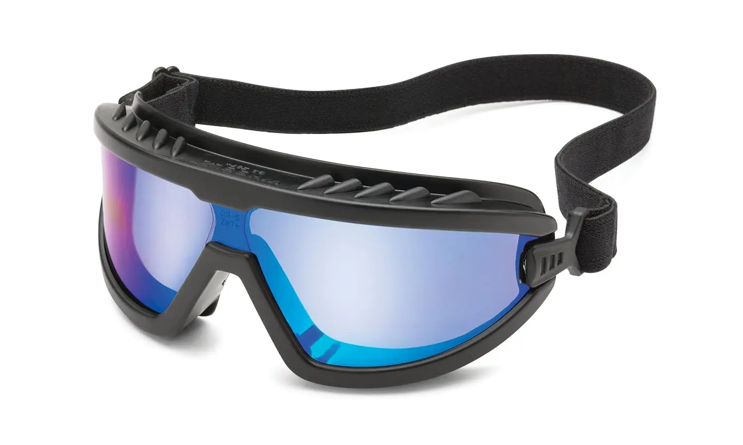 

Stylish Blue Mirror Safety Goggles with Black Frame, Comfortable and Durable for Work or Sports