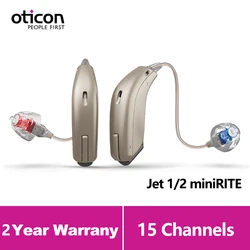 Oticon Jet 1/2 miniRITE Bluetooth High Gain Hearing Aids For the Deafness, 48 Channel Original Programmable Digital Hearing Aid