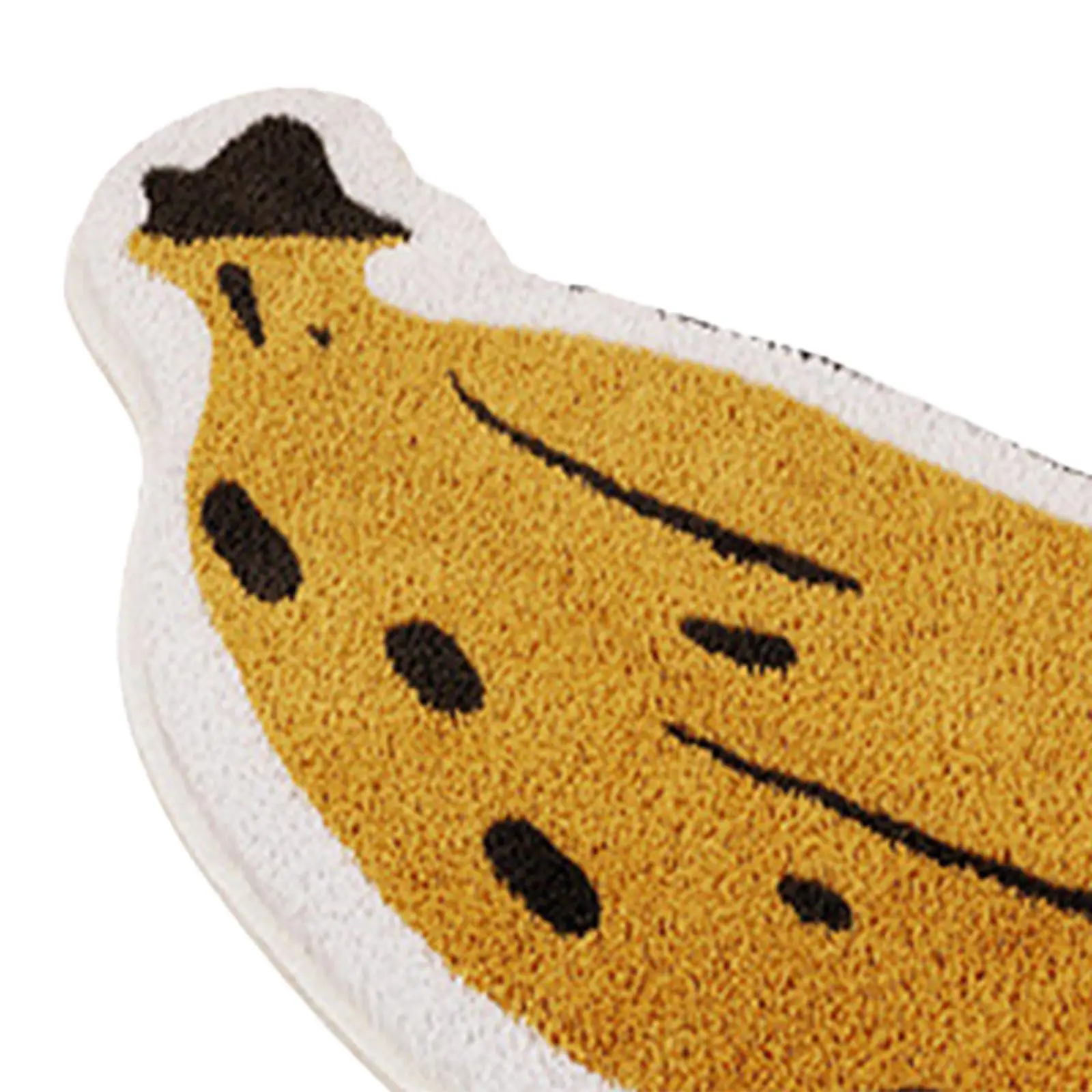Bathroom Floor Mat Cartoon Banana Shaped Decor Non Slip Breathable Absorbent
