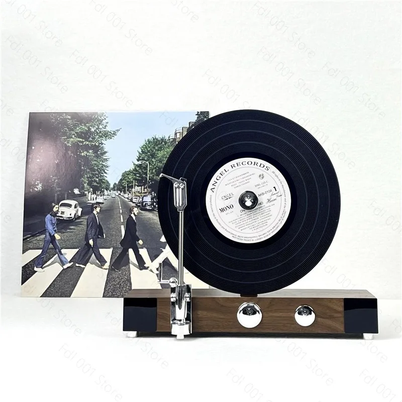 Vertical retro vinyl record player model phonograph villa model room live stream ornament props