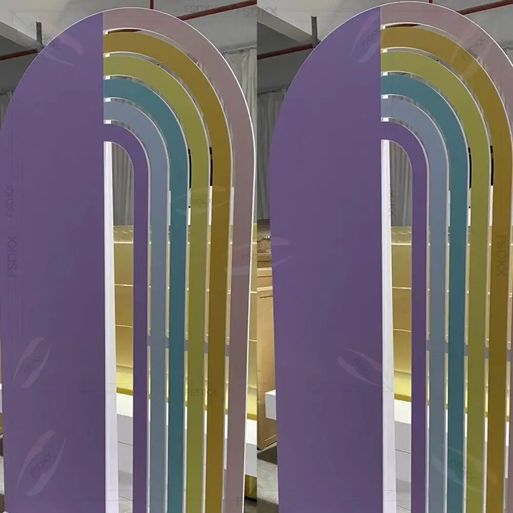 

Unique Design Colorful rainbow Arch Backdrop for Party Events