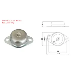 60KG/ 100KG Generator Rubber Shock Absorber Mounts Diesel Engine Air Compressor Compressor Water Pump Rubber Damping Pad