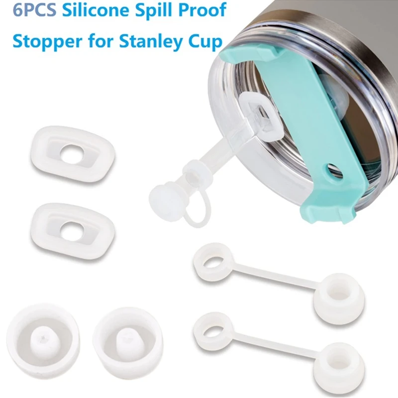 

6 Piece Leakproof Silicone Seal Kit For Cup 1.0 40/30/20 Oz For Spill Stopper-AT35