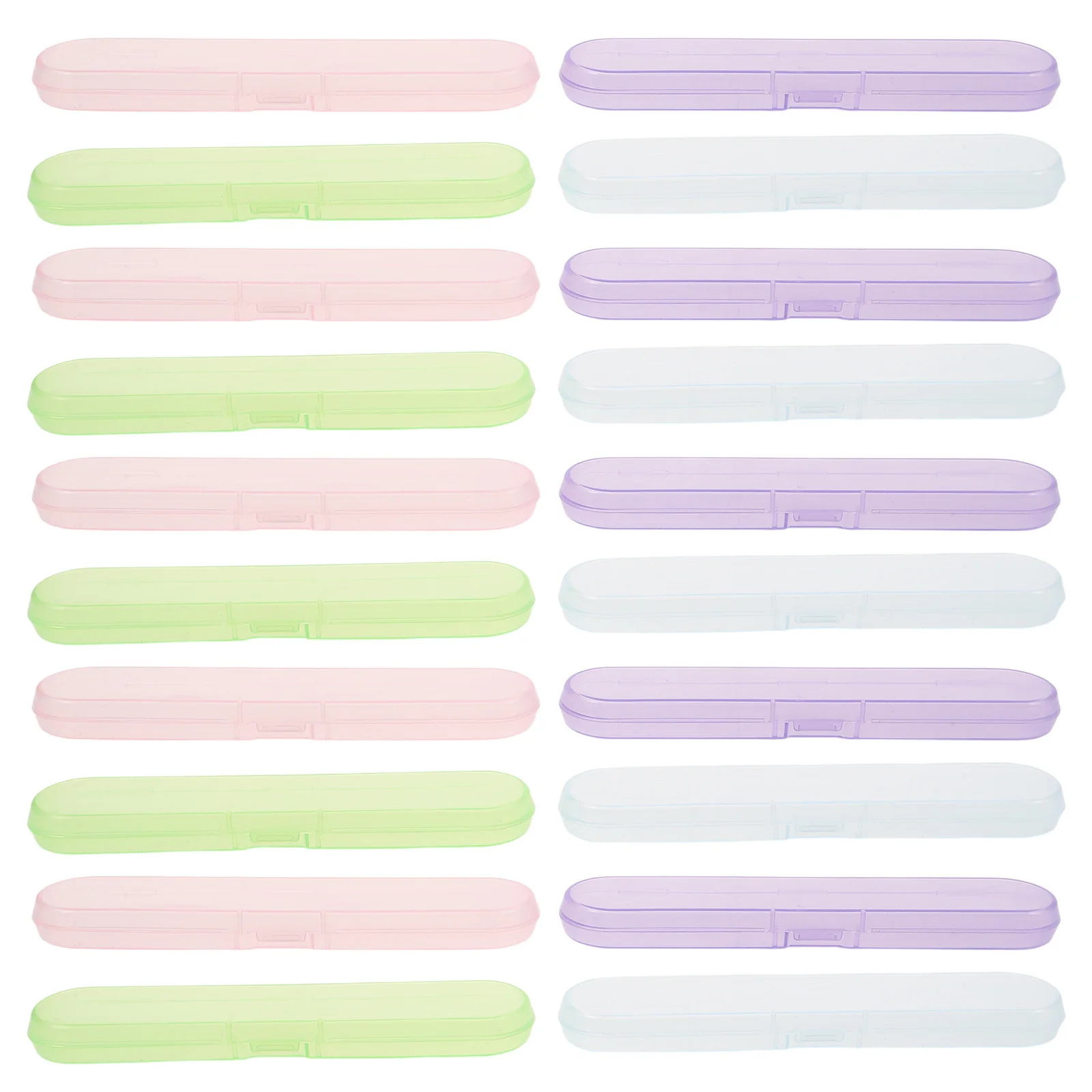 

20Pcs Beauty Tool Storage Case Plastic Tweezer Organizer Compact Travel Eyelash Tweezers Carrying Container Protective Holder