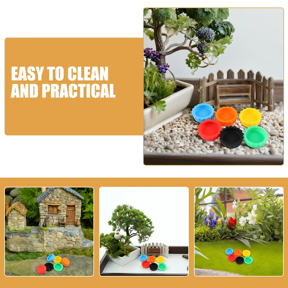 

6pcs Anti Slip Reptile Feeding Bowls Mixed Color Gecko Food Dish for Lizards Chameleons Snake Pet Feeder reptile food dish