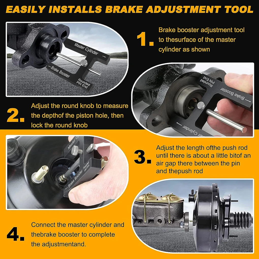 Automobile Brake Booster Push Rod Adjustment Tool Easy-to- Brake Booster Tool Measure And Adjust With Ease Corrosion-resistant