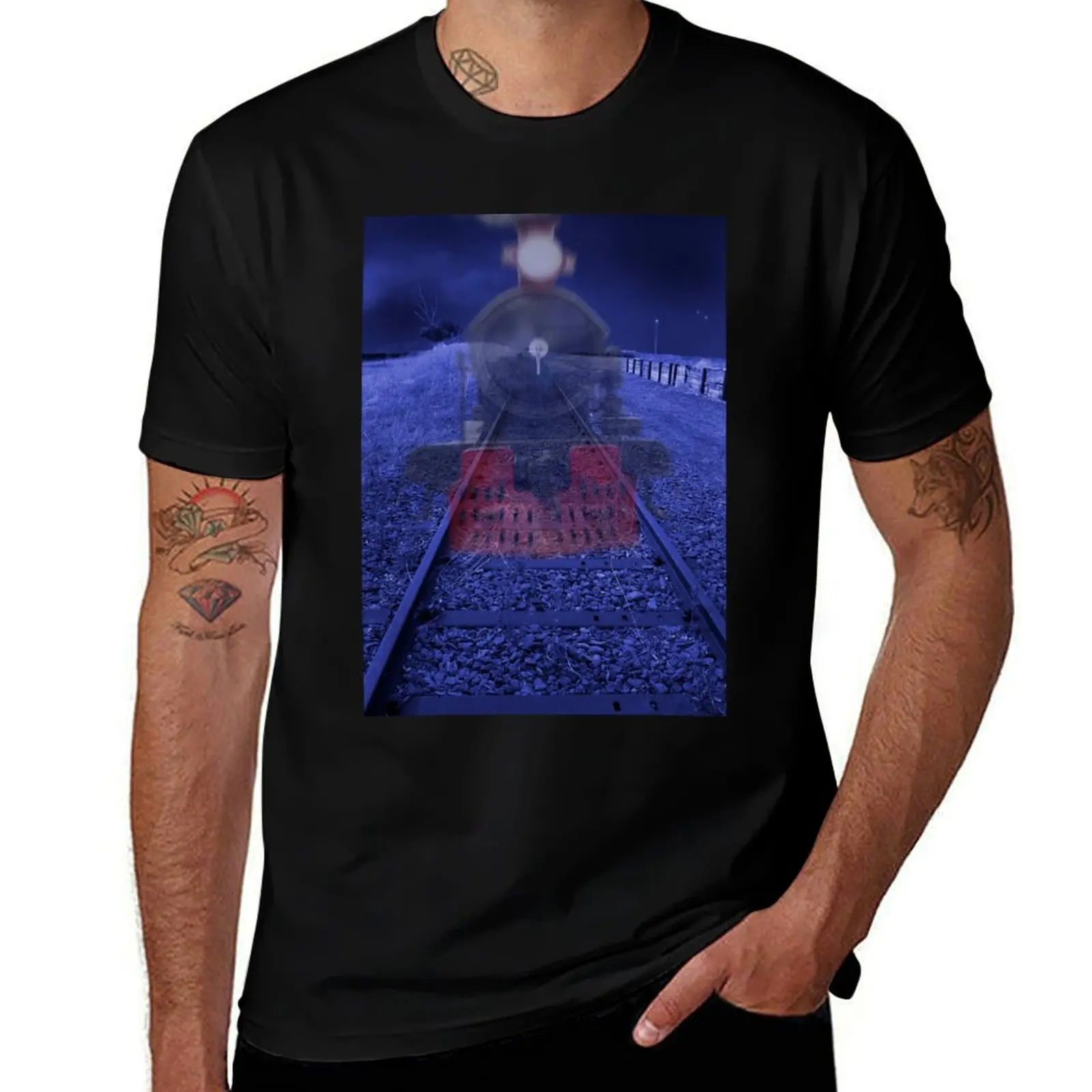 

Ghost Train T-Shirt t shirt custom print cotton t shirts man 100% t shirt man plain T-Shirt