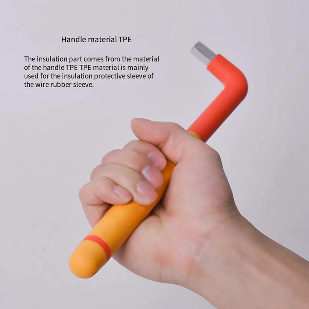 Hexagon Wrench 1000V Insulated Wrench Electric Shock Prevention Insulation Protective Cover No Power Cut Needed