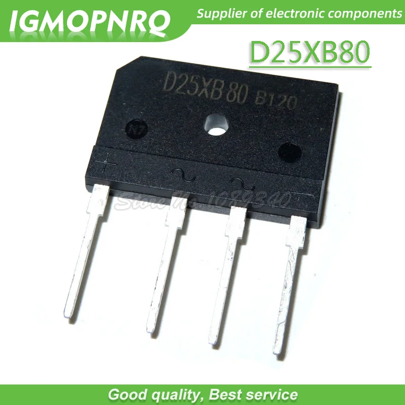 5pcs D25XB80 25XB80 800V 25A ZIP Bridge Rectifiers Bridge new original