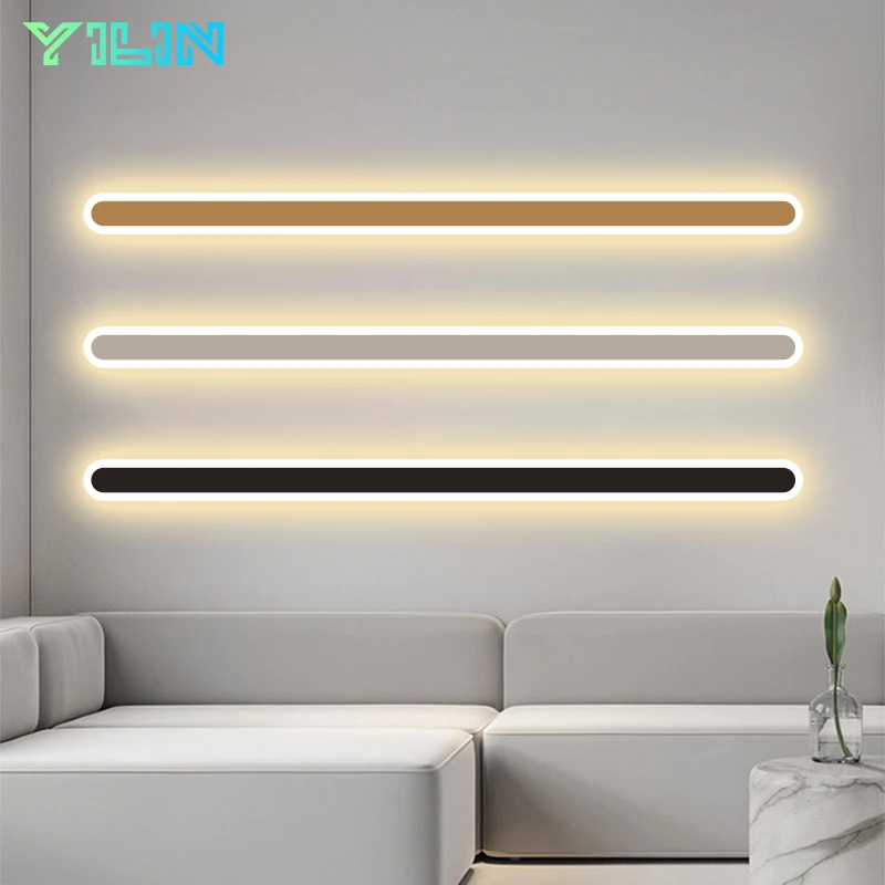 

1.2M Long Wall Lamp Modern LED Indoor Long Wall Light Nordic Line Sconce LivingRoom Background Corridor Beside Decorate Lighting