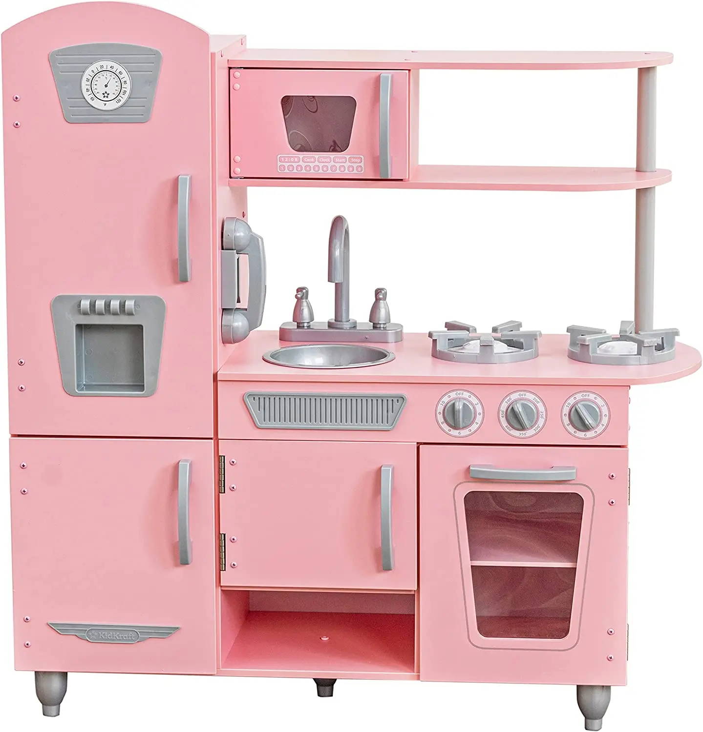 School Children Montessori Refrigerator Kids Smart Miniature Wooden Play Kitchen Set Real Cooking Boys and Girls Toys