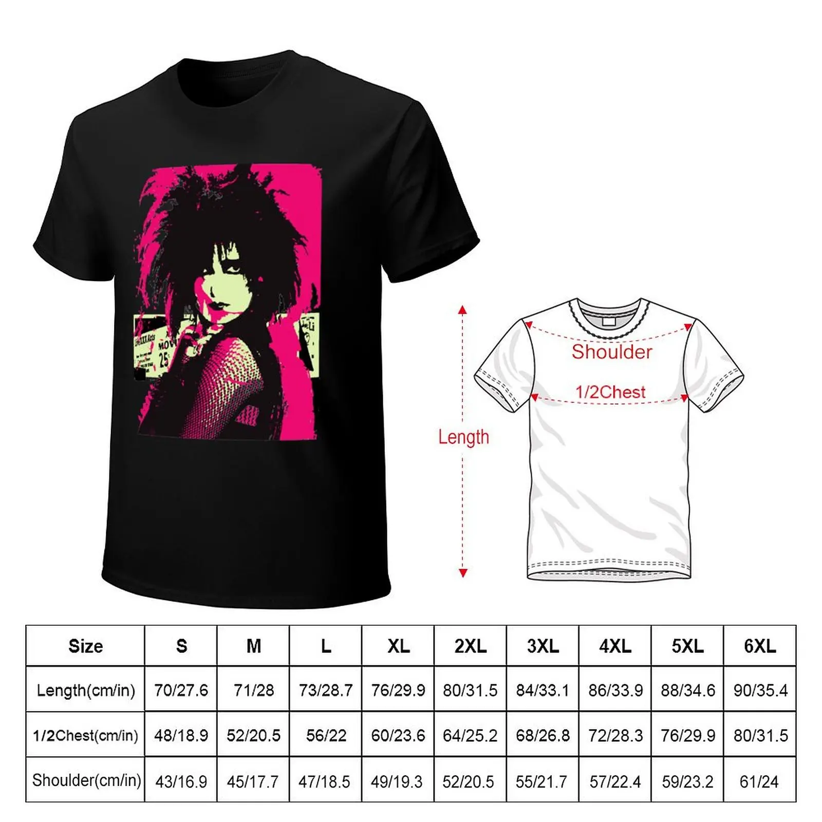 Vintage Retro Darkwave Band Siouxsie Sioux Retro Vintage T-Shirt heavyweights anime cute tops t shirt men 100℅ cotton