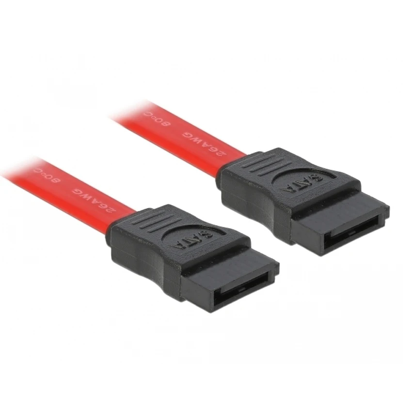 2pack SATA3  Serial ATA DATA cable for PC Laptop SATA 3.0 SATAIII 6Gbps HDD Hard Drive Disk/ SSD - Red