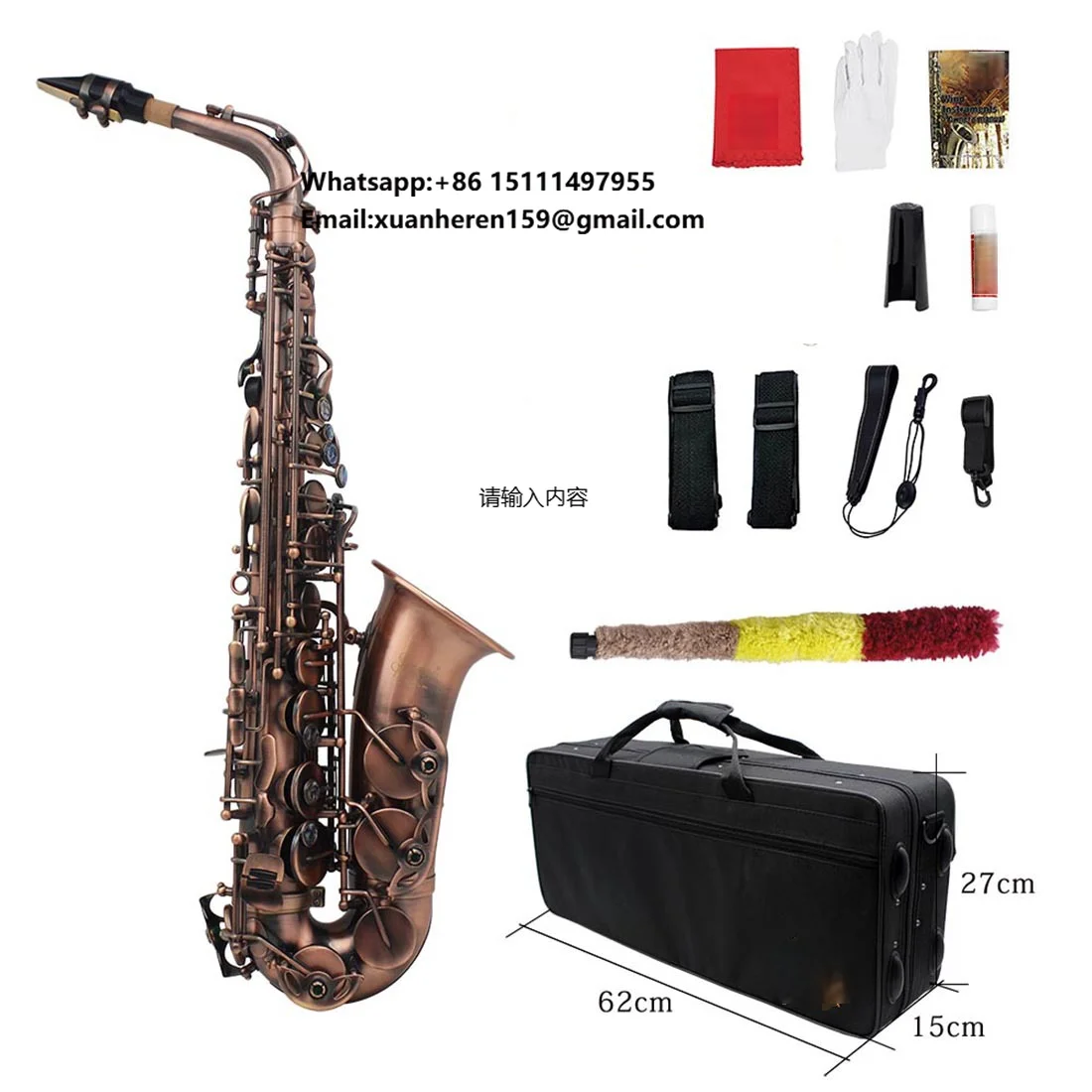 

Vintage Professional Alto Saxophone in E-flat EB Tone Rust Resistant Polished Finish for Beginners & Performers